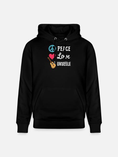 Ukulele Ukulele-Spieler - Stanley/Stella Unisex Bio-Hoodie CRUISER - Schwarz