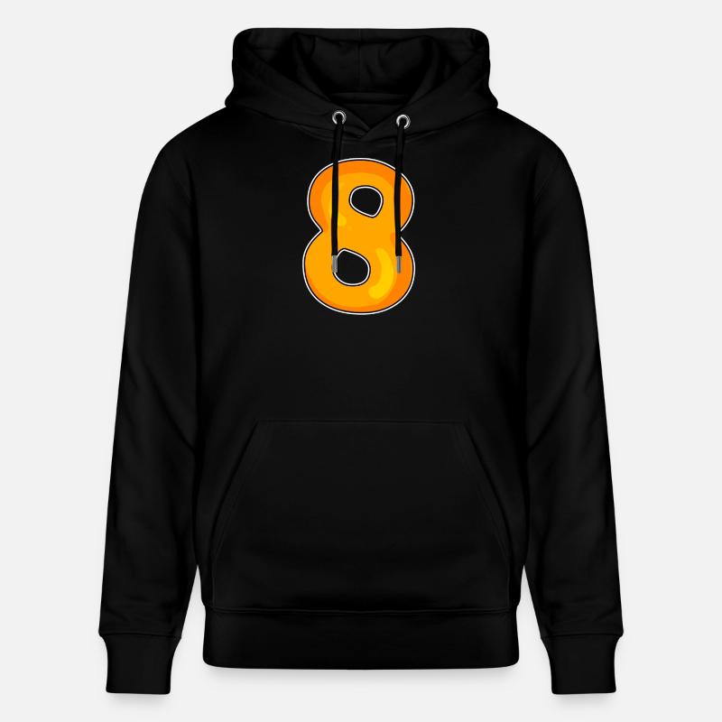 Numéro 8 Numéro Huit Motif - Sweat à capuche bio CRUISER Stanley/Stella Unisexe - noir