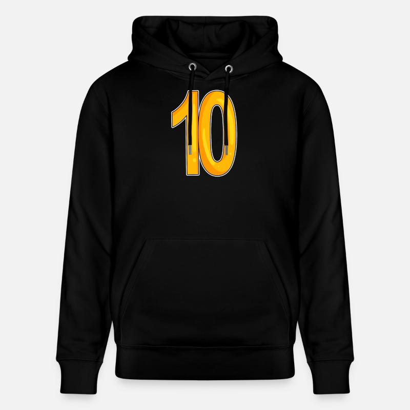 10 - dix - jaune - Sweat à capuche bio CRUISER Stanley/Stella Unisexe - noir