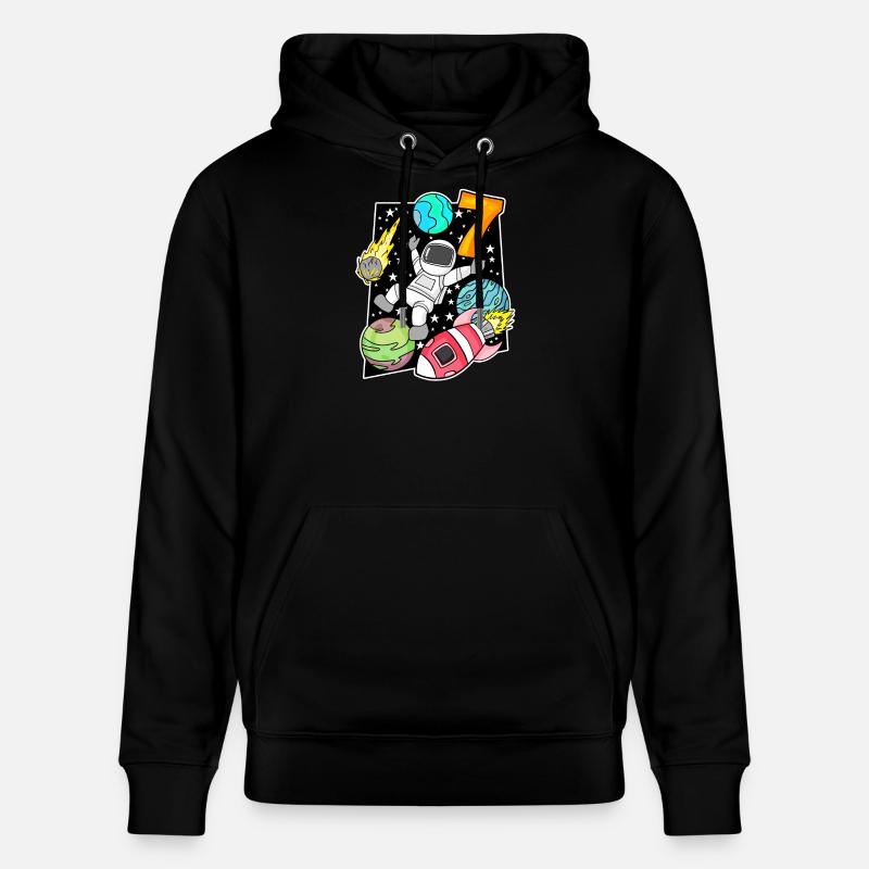 7 Garçon d’anniversaire astronaute - Sweat à capuche bio CRUISER Stanley/Stella Unisexe - noir
