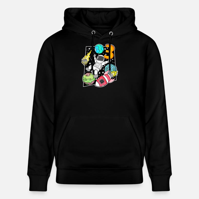 3 Anniversaire Garçon Astronaute - Sweat à capuche bio CRUISER Stanley/Stella Unisexe - noir