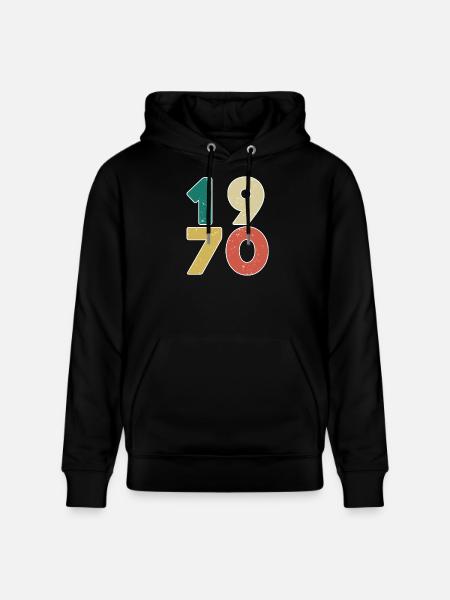 1970 - Born 1970 - Built in 1970 - Stanley/Stella CRUISER Unisex Organic Hoodie - black