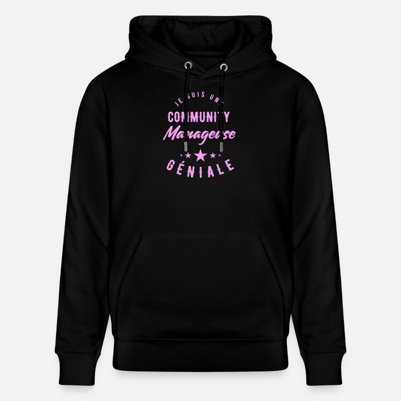 Community Manageuse - Sweat à capuche bio CRUISER Stanley/Stella Unisexe - noir