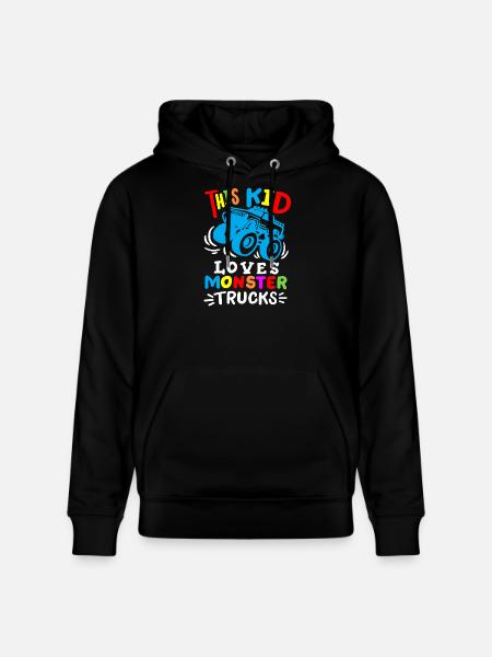 Monstertrucks für Kinder - Stanley/Stella Unisex Bio-Hoodie CRUISER  - Schwarz