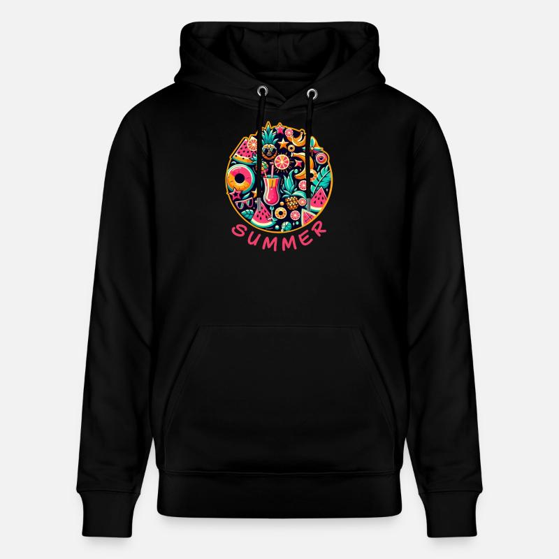 Couleurs de l’été - Sweat à capuche bio CRUISER Stanley/Stella Unisexe - noir