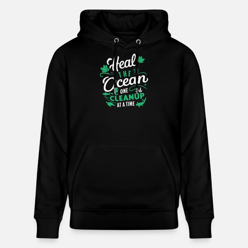 Étape de purification Ocean Save - Sweat à capuche bio CRUISER Stanley/Stella Unisexe - noir