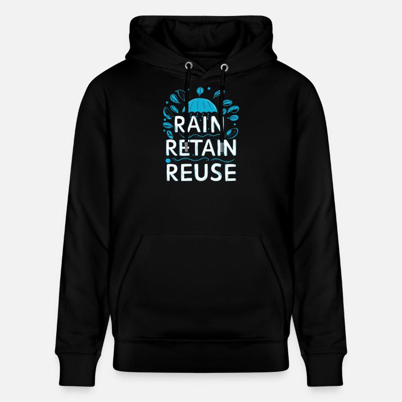 Rain Keep Réutilisation - Sweat à capuche bio CRUISER Stanley/Stella Unisexe - noir