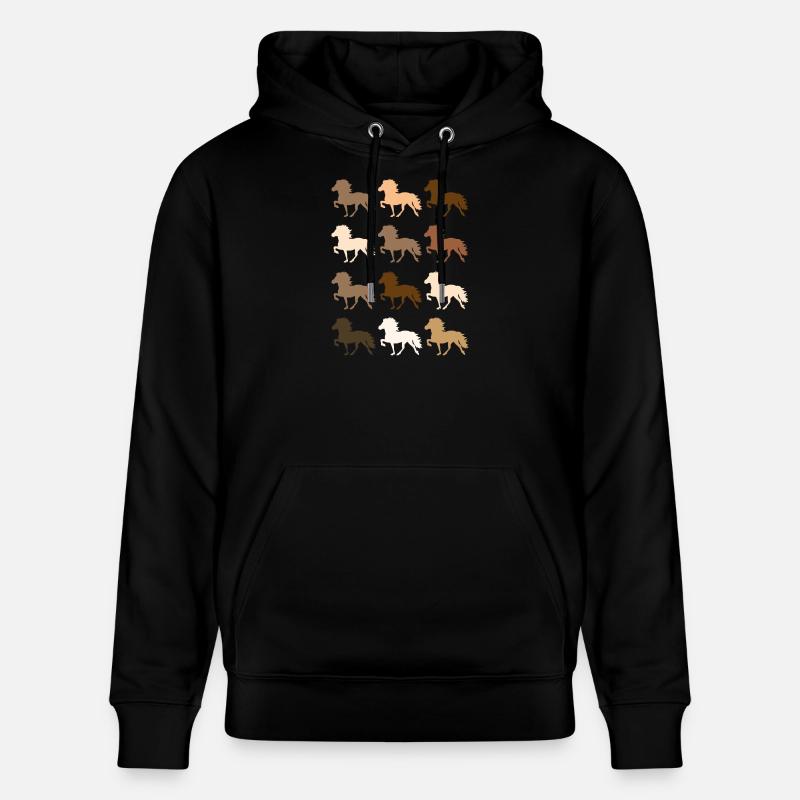 Cheval islandais - Sweat à capuche bio CRUISER Stanley/Stella Unisexe - noir