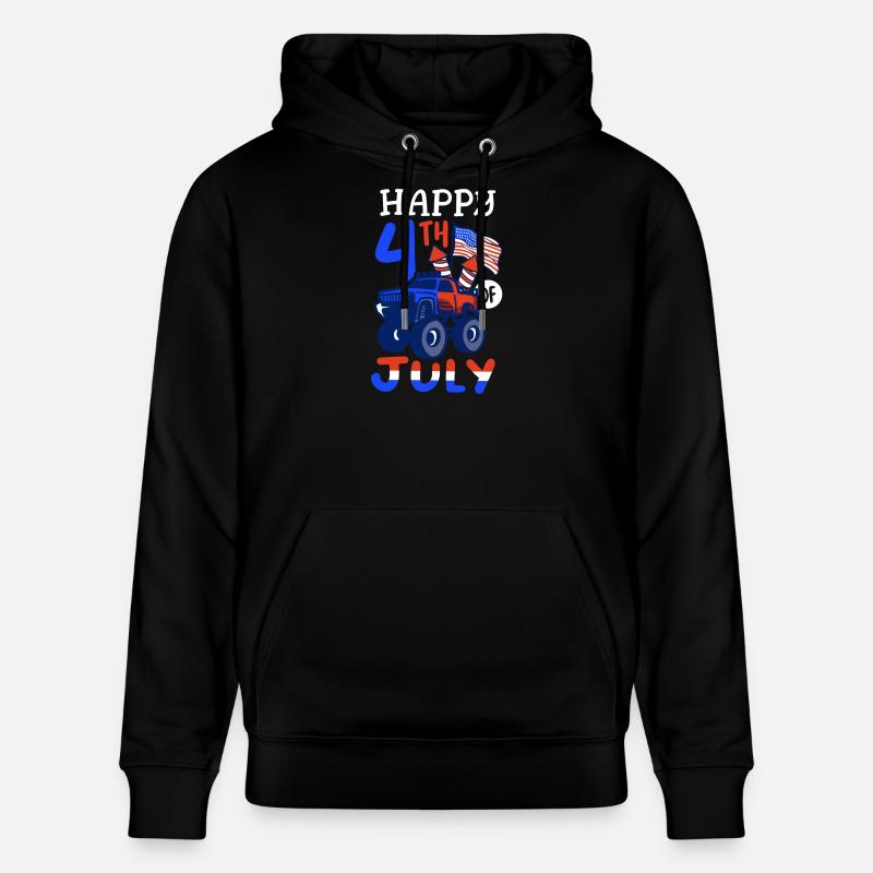 Fröhlichen 4. Juli - Stanley/Stella Unisex Bio-Hoodie CRUISER  - Schwarz