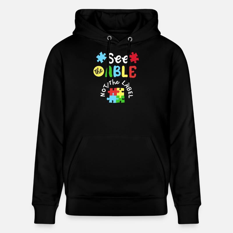 Autismus Bewusstsein SPED Lehrer - Stanley/Stella Unisex Bio-Hoodie CRUISER  - Schwarz