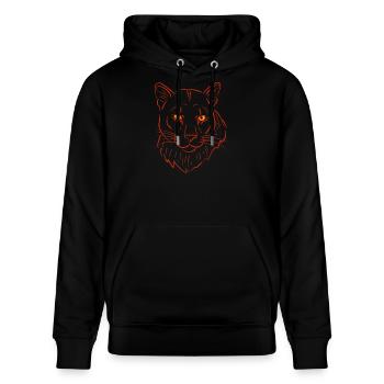 Bergloewe predator - Stanley/Stella CRUISER Unisex Organic Hoodie - black - Front - Alina (178cm) & Michal (187cm)