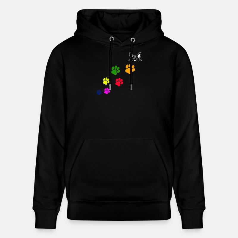 Empreintes pattes de chiens - Sweat à capuche bio CRUISER Stanley/Stella Unisexe - noir