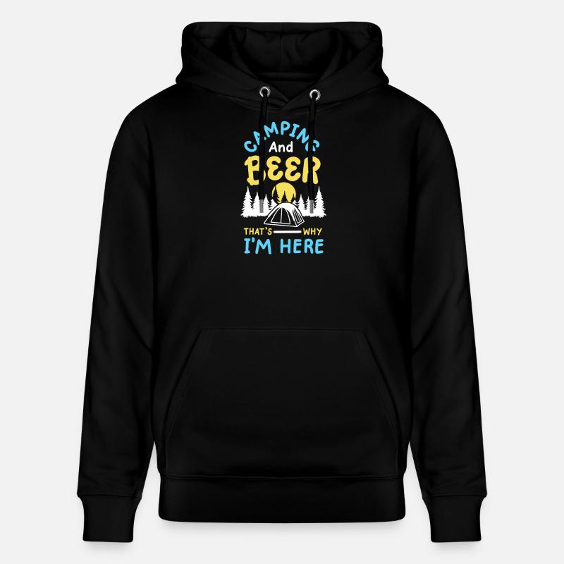 Camping und Bier Camper - Stanley/Stella Unisex Bio-Hoodie CRUISER  - Schwarz