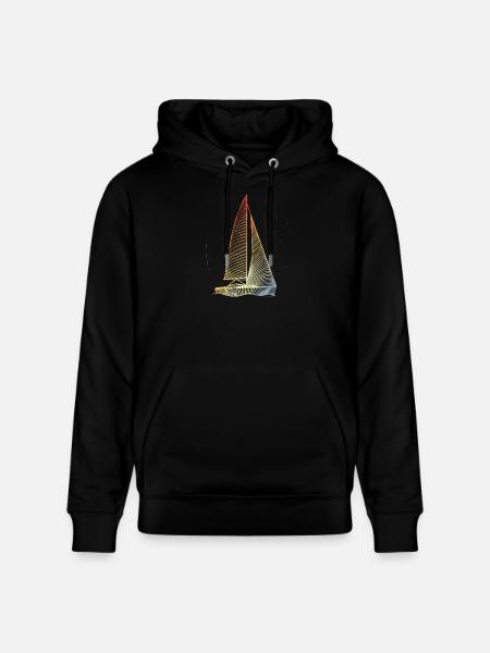 Voilier d'époque - Sweat à capuche bio CRUISER Stanley/Stella Unisexe - noir