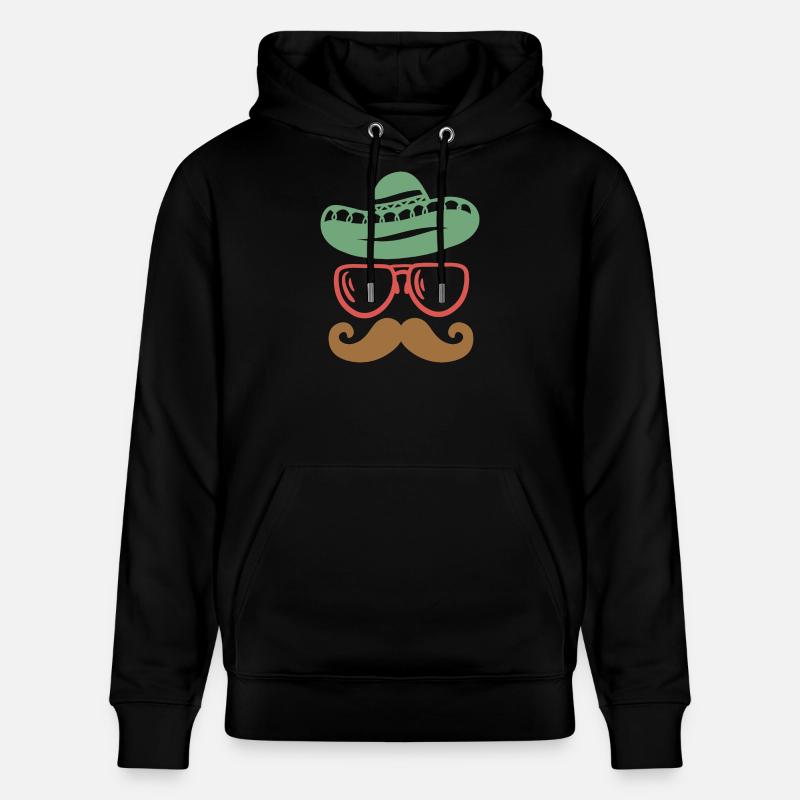 Cinco de Mayo mexikanisch Schnurrbart - Stanley/Stella Unisex Bio-Hoodie CRUISER  - Schwarz