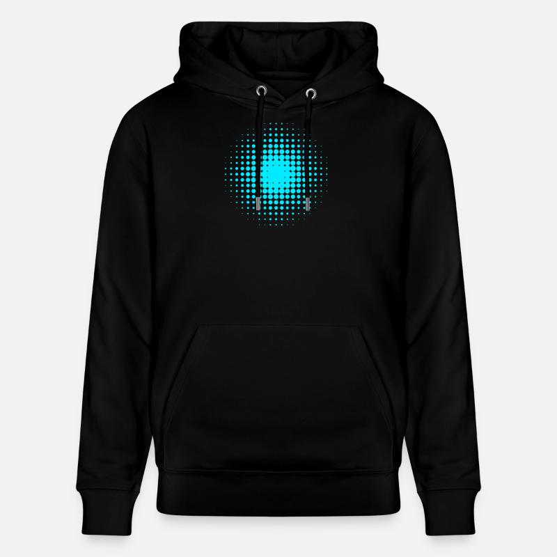 Motifs abstraits de points bleu-gris - Sweat à capuche bio CRUISER Stanley/Stella Unisexe - noir