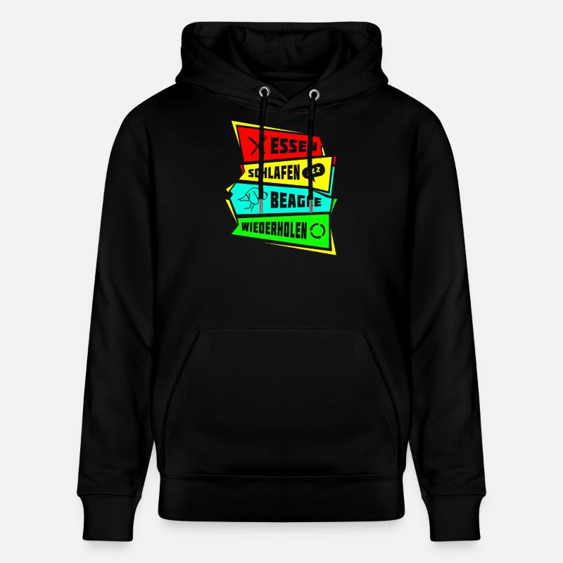 Eat Sleep Beagle Repeat - Sweat à capuche bio CRUISER Stanley/Stella Unisexe - noir