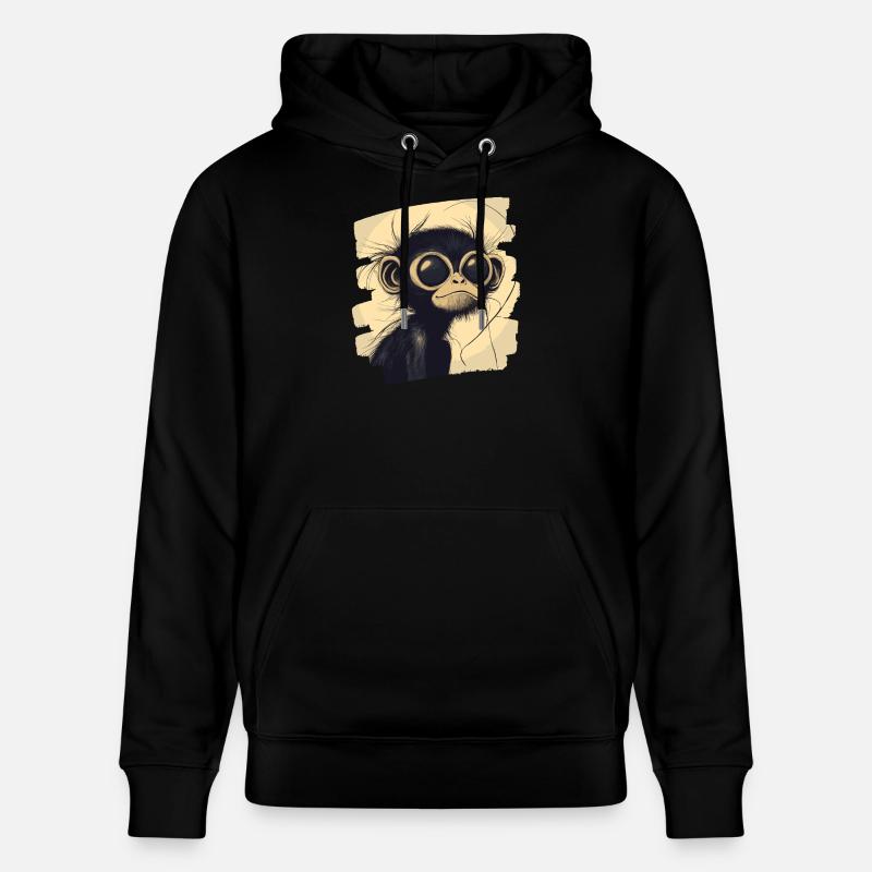 Singe araignée rétro - Sweat à capuche bio CRUISER Stanley/Stella Unisexe - noir