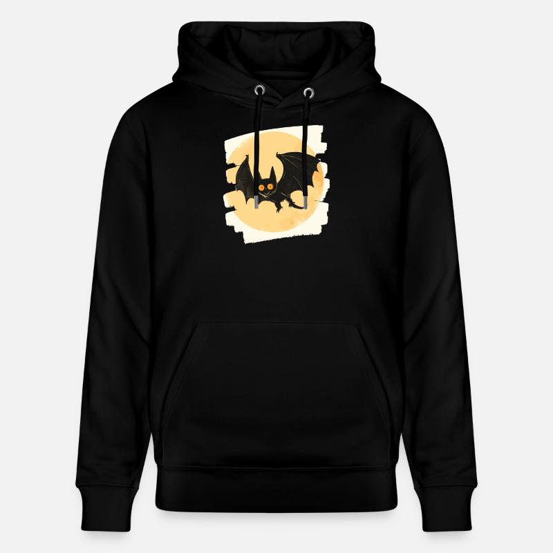 Fledermaus Retro - Stanley/Stella Unisex Bio-Hoodie CRUISER  - Schwarz