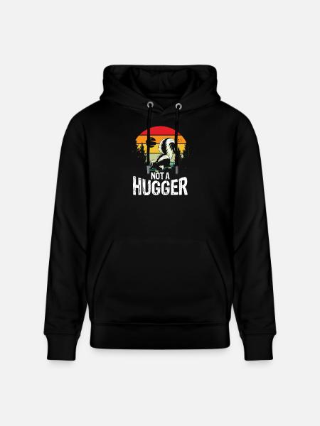 Not a hugger skunk - Stanley/Stella Unisex Bio-Hoodie CRUISER  - Schwarz
