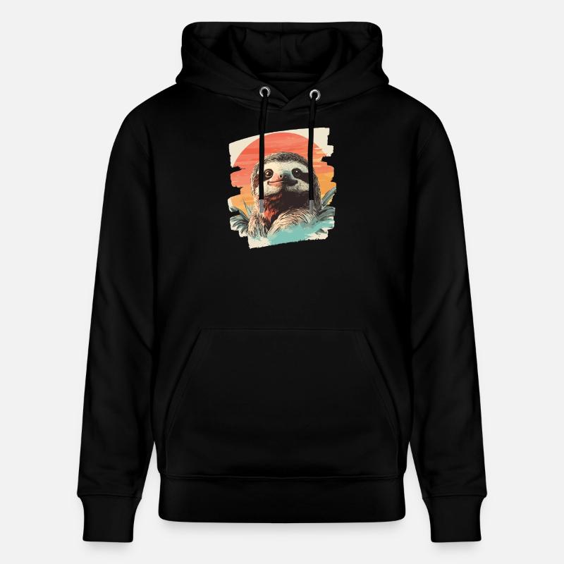 Faultier - Stanley/Stella Unisex Bio-Hoodie CRUISER  - Schwarz