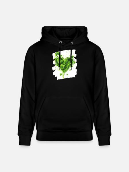 Saint-Patrick Shamrock Heart - Sweat à capuche bio CRUISER Stanley/Stella Unisexe - noir