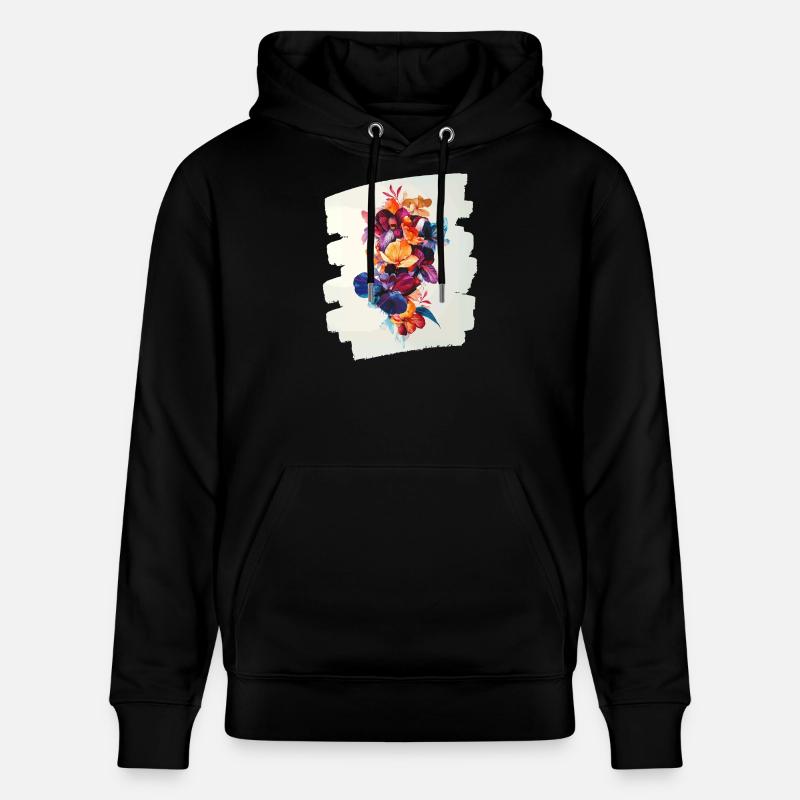 Printemps Printemps Début Fleur Fleurs - Sweat à capuche bio CRUISER Stanley/Stella Unisexe - noir