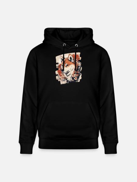 Shiba Inu - Sweat à capuche bio CRUISER Stanley/Stella Unisexe - noir