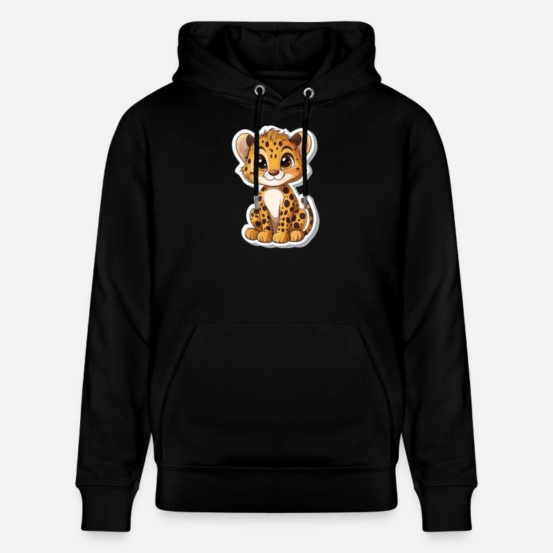 Guépard mignon - Sweat à capuche bio CRUISER Stanley/Stella Unisexe - noir