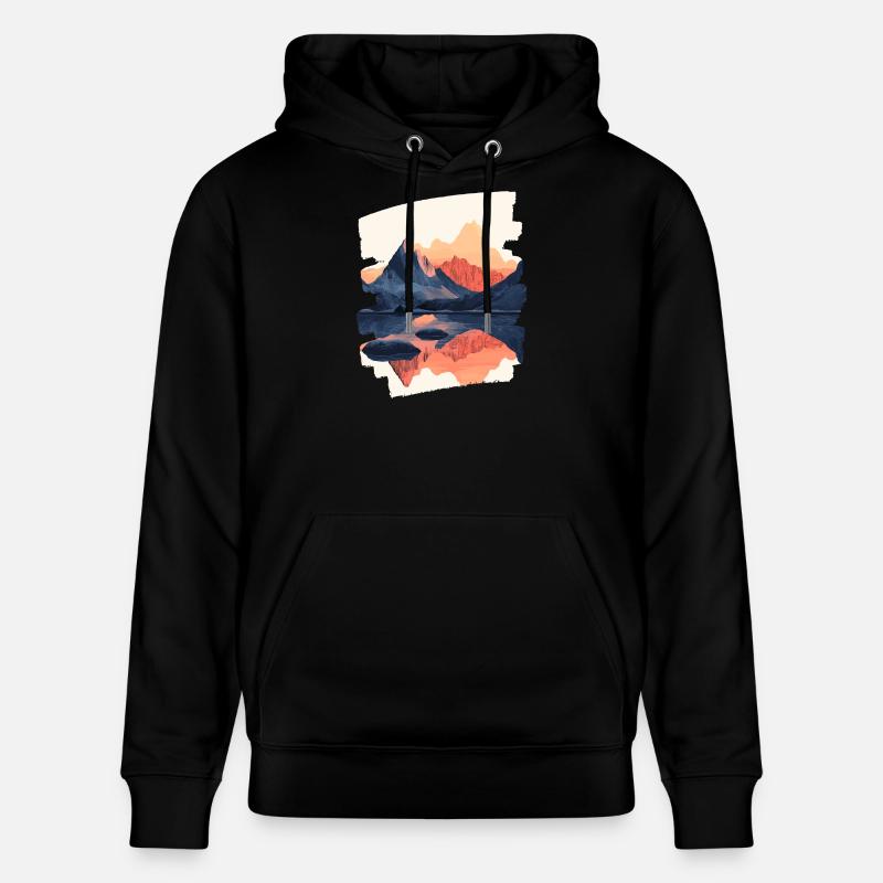 Berge Klettern Kletterer Wandern - Stanley/Stella Unisex Bio-Hoodie CRUISER - Schwarz