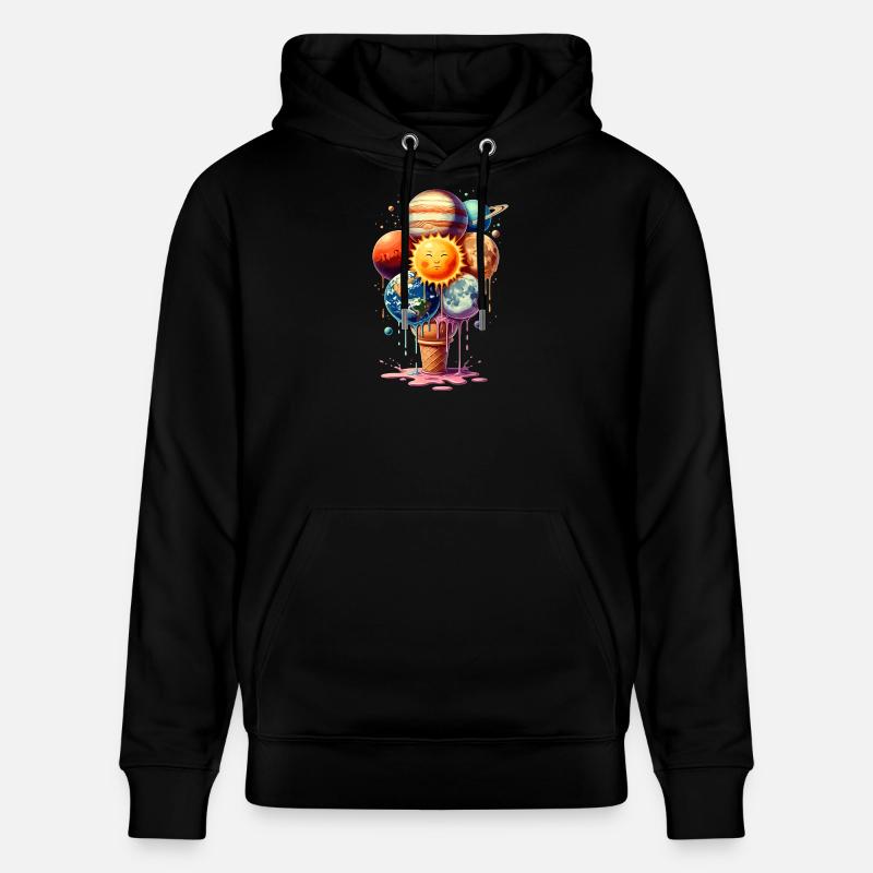 Eiscreme Planeten Waffeleis Sonnensystem - Stanley/Stella Unisex Bio-Hoodie CRUISER  - Schwarz