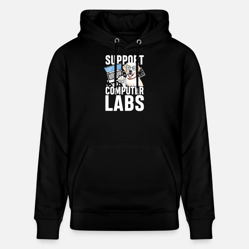 Support computer labs - Stanley/Stella Unisex Bio-Hoodie CRUISER  - Schwarz