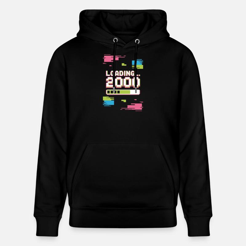 Retro Loading 2000 Pixel - Stanley/Stella Unisex Bio-Hoodie CRUISER  - Schwarz