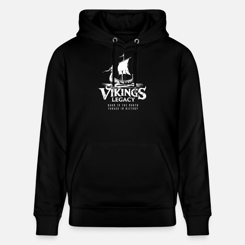 Drakkar - das Wikinger Langschiff - Stanley/Stella Unisex Bio-Hoodie CRUISER  - Schwarz