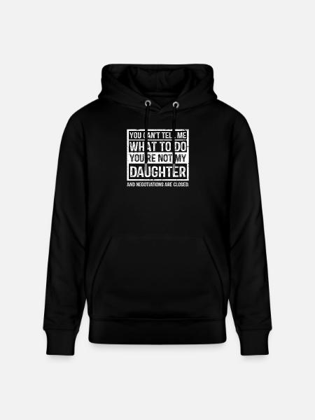 Bold Daughter Negotiation Quote - Stanley/Stella CRUISER Unisex Organic Hoodie - black