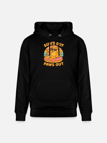 Sommer Katze - Stanley/Stella Unisex Bio-Hoodie CRUISER - Schwarz