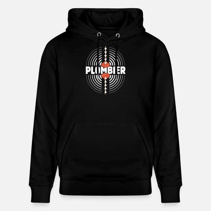 Retro Saugnapf Klempner - Stanley/Stella Unisex Bio-Hoodie CRUISER  - Schwarz