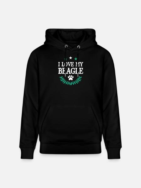 J’adore mon Beagle - Sweat à capuche bio CRUISER Stanley/Stella Unisexe - noir