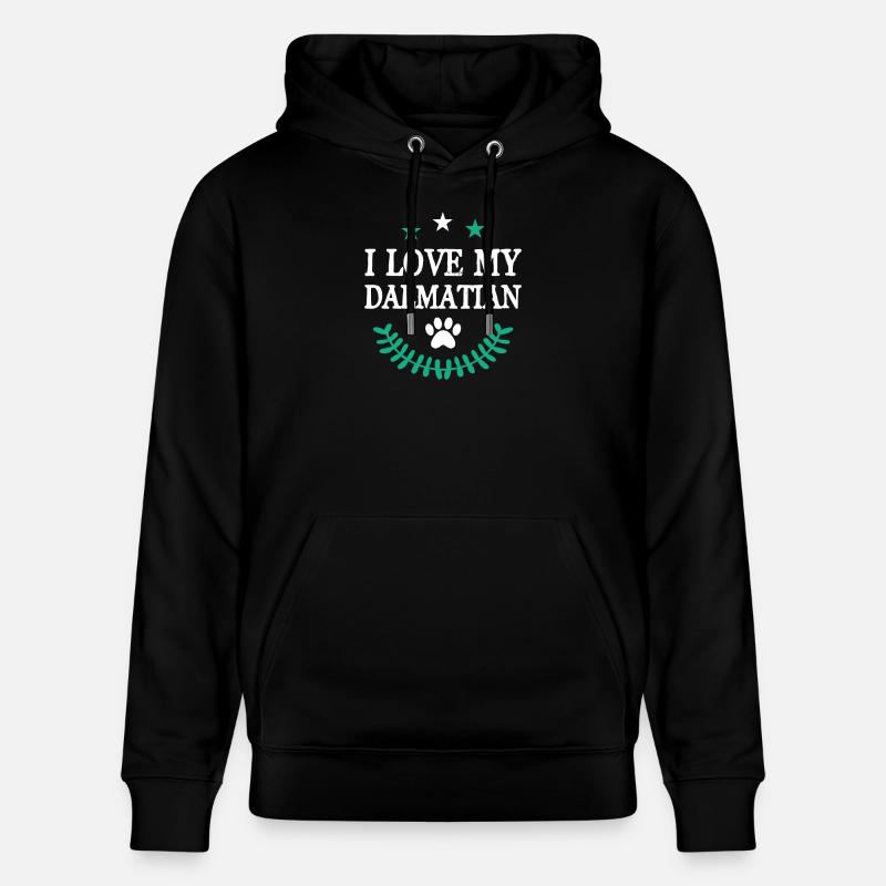 J’adore mes dalmatiens - Sweat à capuche bio CRUISER Stanley/Stella Unisexe - noir
