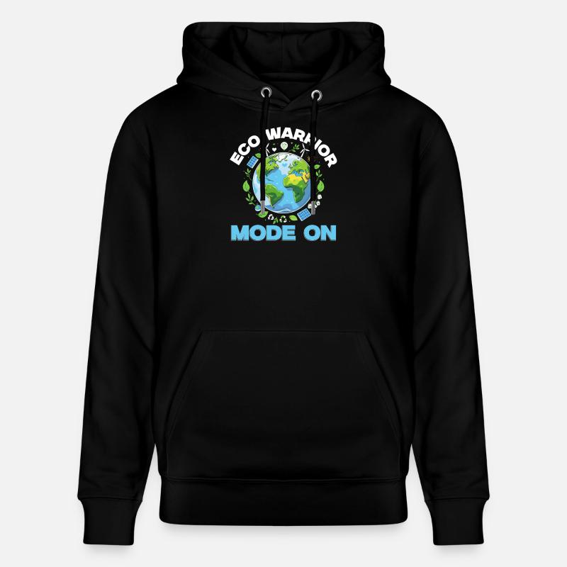 Umweltschützer Eco Warrior Mode On - Stanley/Stella Unisex Bio-Hoodie CRUISER  - Schwarz