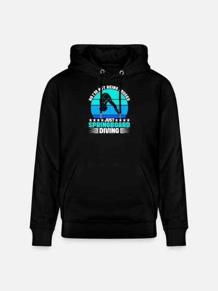 Diving diving board - Stanley/Stella CRUISER Unisex Organic Hoodie - black