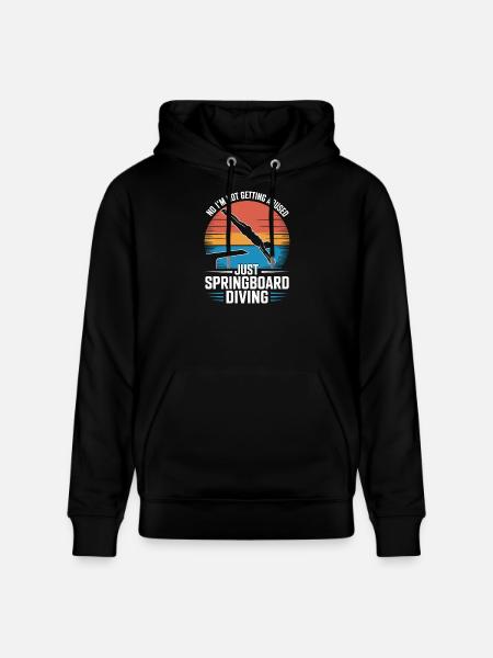 Diving diving board - Stanley/Stella CRUISER Unisex Organic Hoodie - black