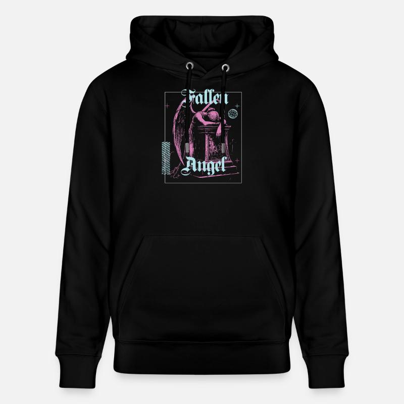 Illustration d'ange céleste - Sweat à capuche bio CRUISER Stanley/Stella Unisexe - noir