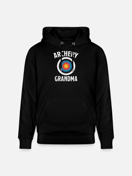 Archery saying grandma archery gift - Stanley/Stella CRUISER Unisex Organic Hoodie - black