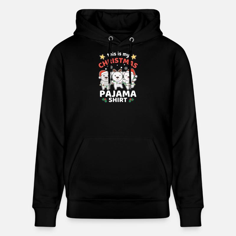 Pyjama de Noël Ours Polaire - Sweat à capuche bio CRUISER Stanley/Stella Unisexe - noir