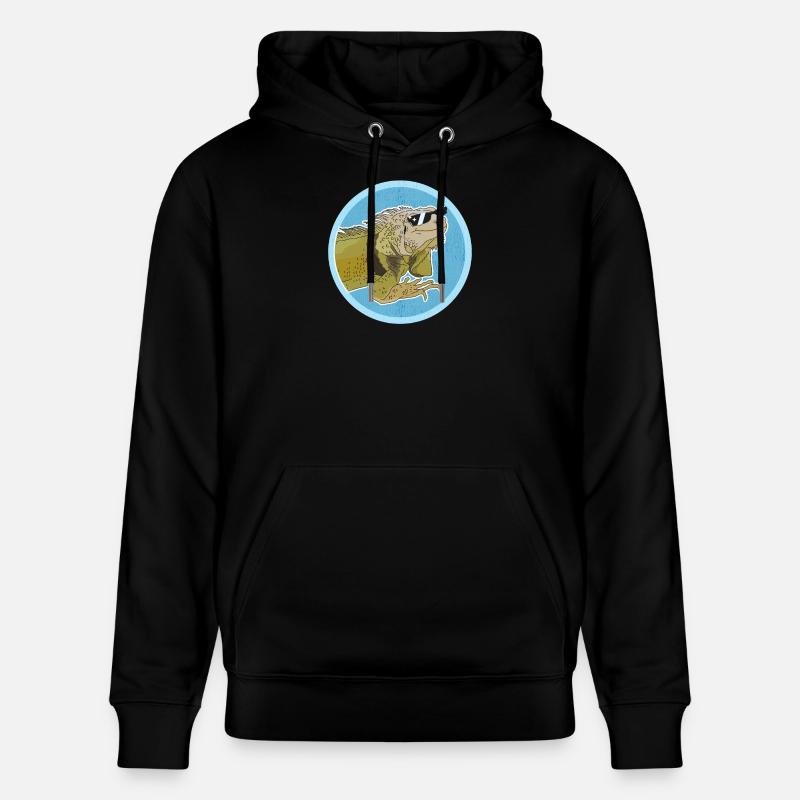 Iguane lézard Iguanes Cadeaux - Sweat à capuche bio CRUISER Stanley/Stella Unisexe - noir