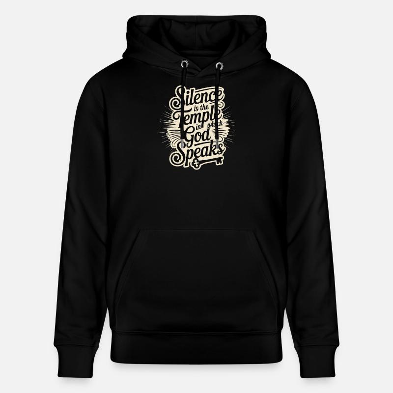 Silence – Dieu parle Design - Sweat à capuche bio CRUISER Stanley/Stella Unisexe - noir