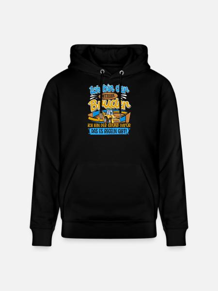 Excavator Middle Brother Siblings - Stanley/Stella CRUISER Unisex Organic Hoodie - black