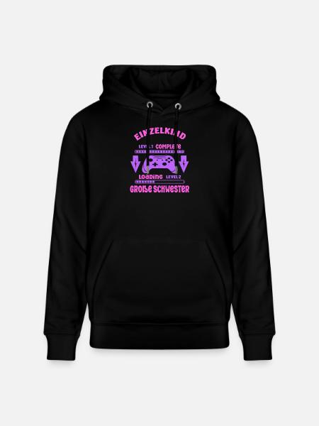 Einzelkind Complete - Loading Große Schwester 2026 - Stanley/Stella Unisex Bio-Hoodie CRUISER  - Schwarz
