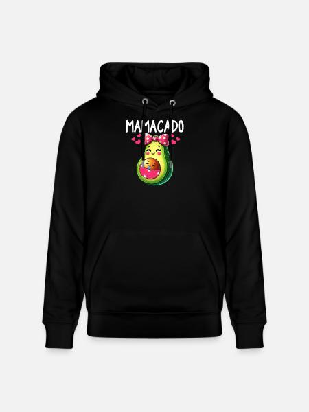 Mamacado Avocado Lover Mother's Day - Stanley/Stella CRUISER Unisex Organic Hoodie - black